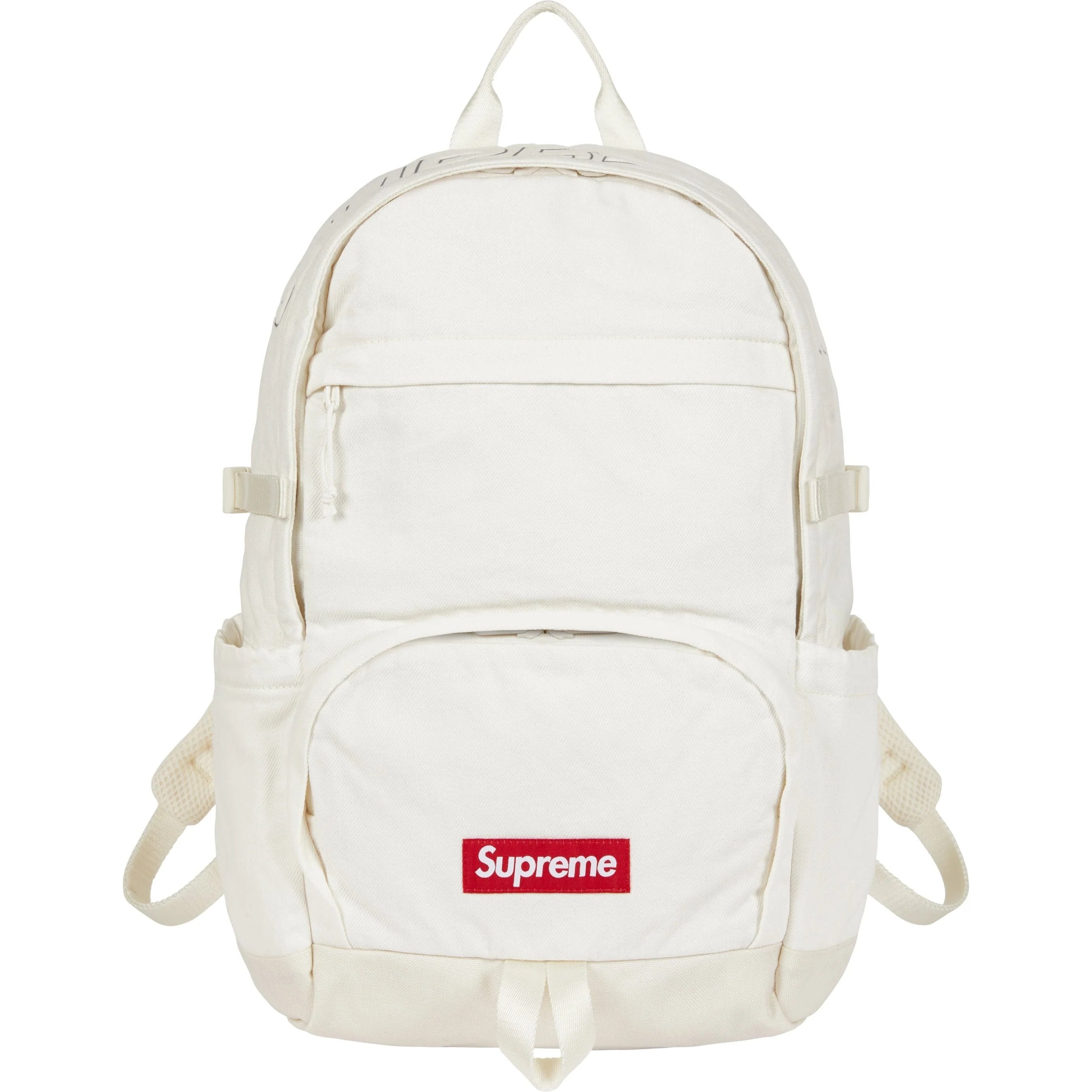 Supreme Denim Backpack White – shoegamemanila - Main Image