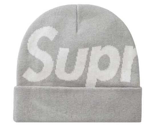 Supreme Big Logo Beanie Beanie (FW23) Grey