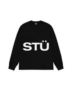 STUSSY All Caps Ls Tee Black