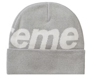 Supreme Big Logo Beanie Beanie (FW23) Grey