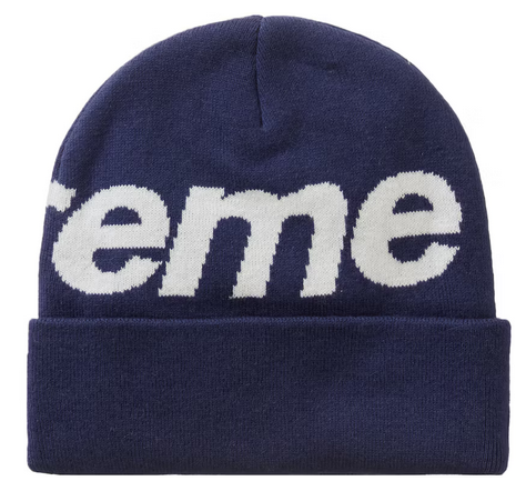 Supreme Big Logo Beanie Beanie (FW23) Navy