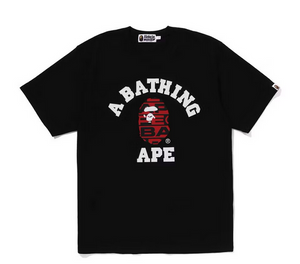 BAPE Lux Sport Pattern College Tee Black