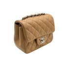 Load image into Gallery viewer, CHANEL Mini Rectangle Classic Flap Lambskin Dark Beige (Like New)
