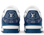 Load image into Gallery viewer, Louis Vuitton LV Trainer Monogram Denim White Blue
