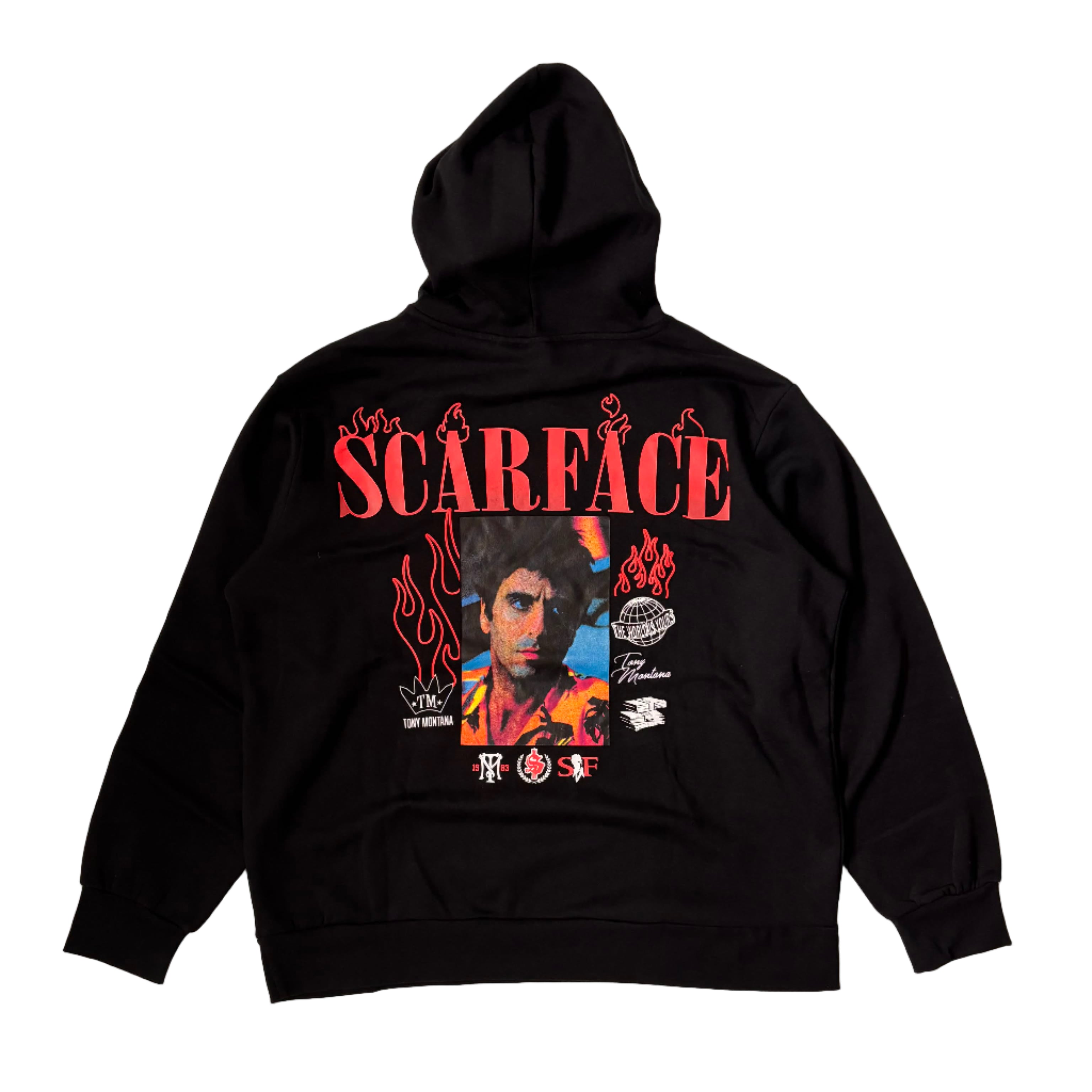 Scarface Tony Montana Black Red Hoodie