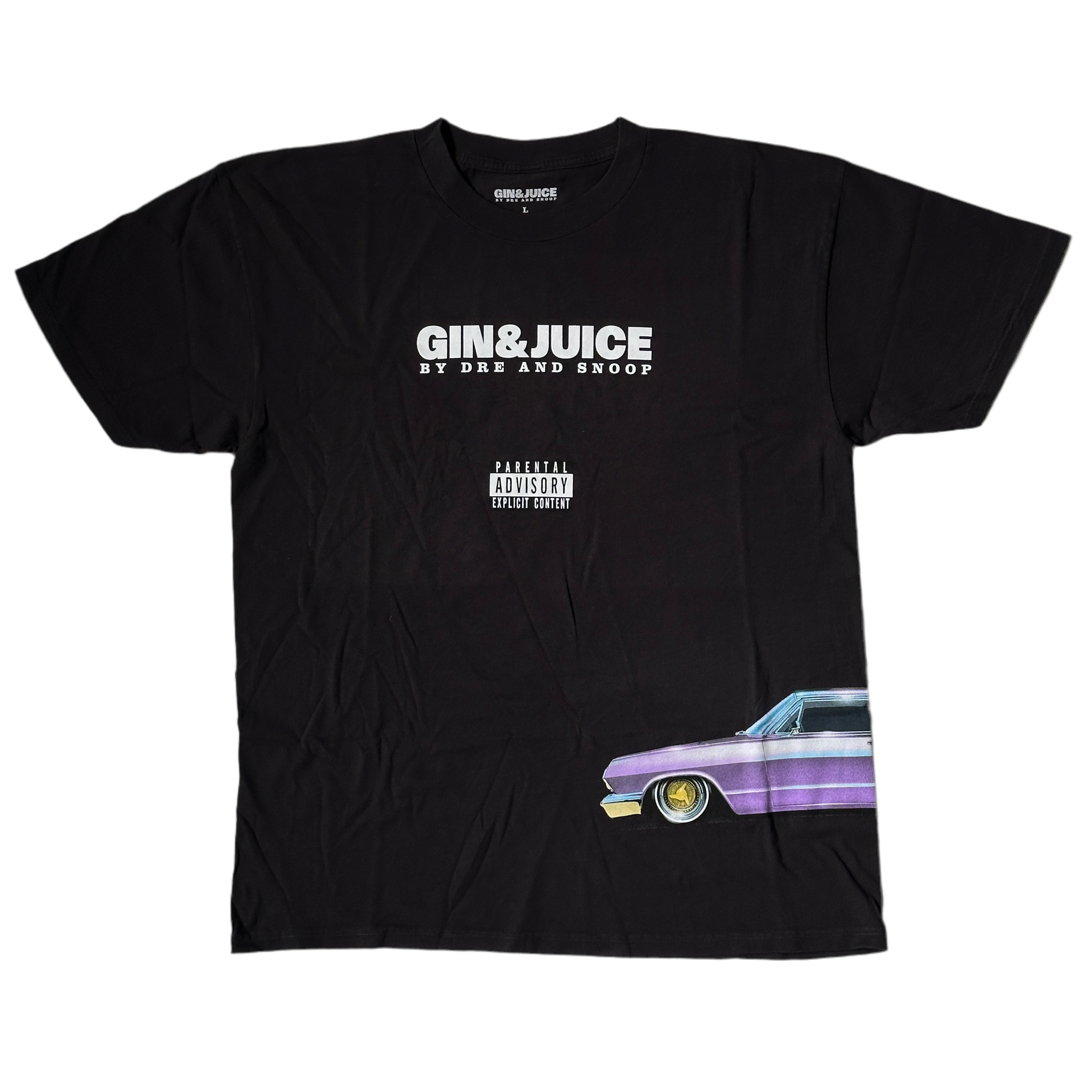 Gin & Juice By Dr.Dre And Snoop LAID BACK  Black Tee