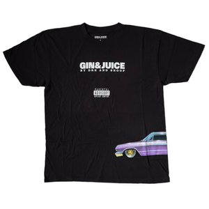 Gin & Juice By Dr.Dre And Snoop LAID BACK  Black Tee