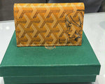 Load image into Gallery viewer, Goyard Saint Pierre Card Holder Yellow “Doodled” By Lauren Tsai
