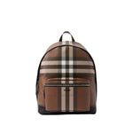 Load image into Gallery viewer, Burberry Check Backpack Dark birch brown
