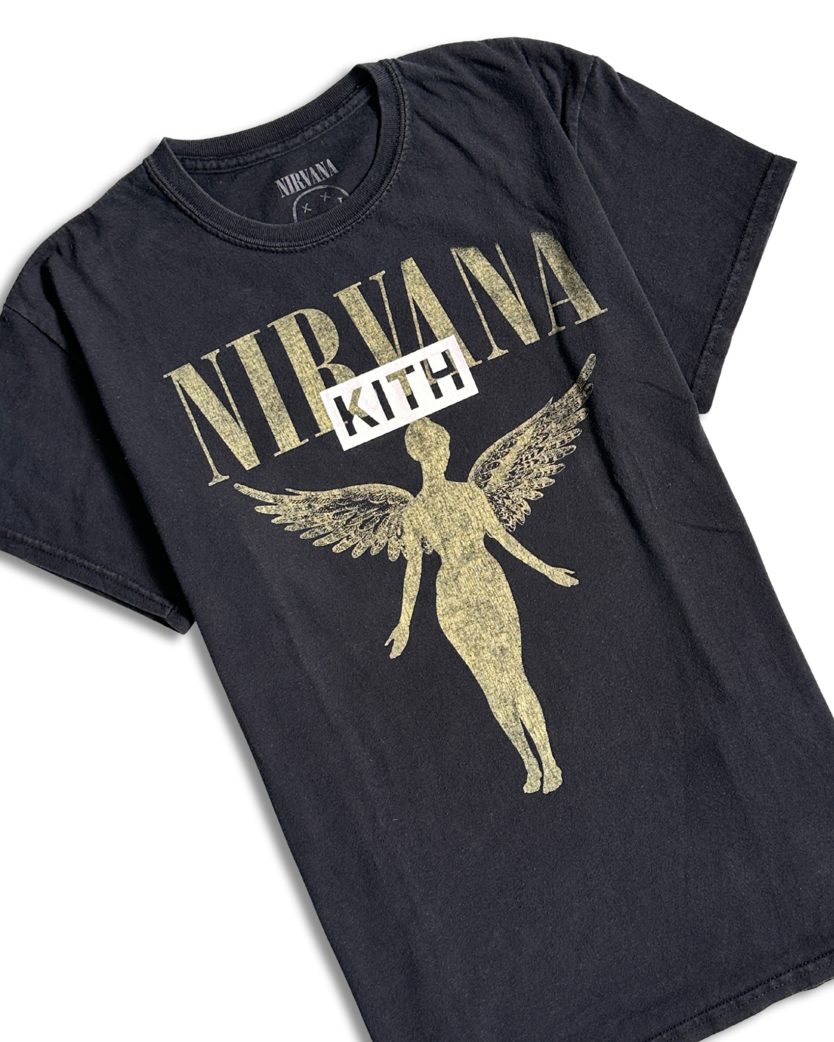 フ*ー様 KITH × NIRVANA ヴィンテージ TEE XL（一点モノ） Kith Vintage Tee 'Nirvana' Black (1 of 1) – shoegamemanila