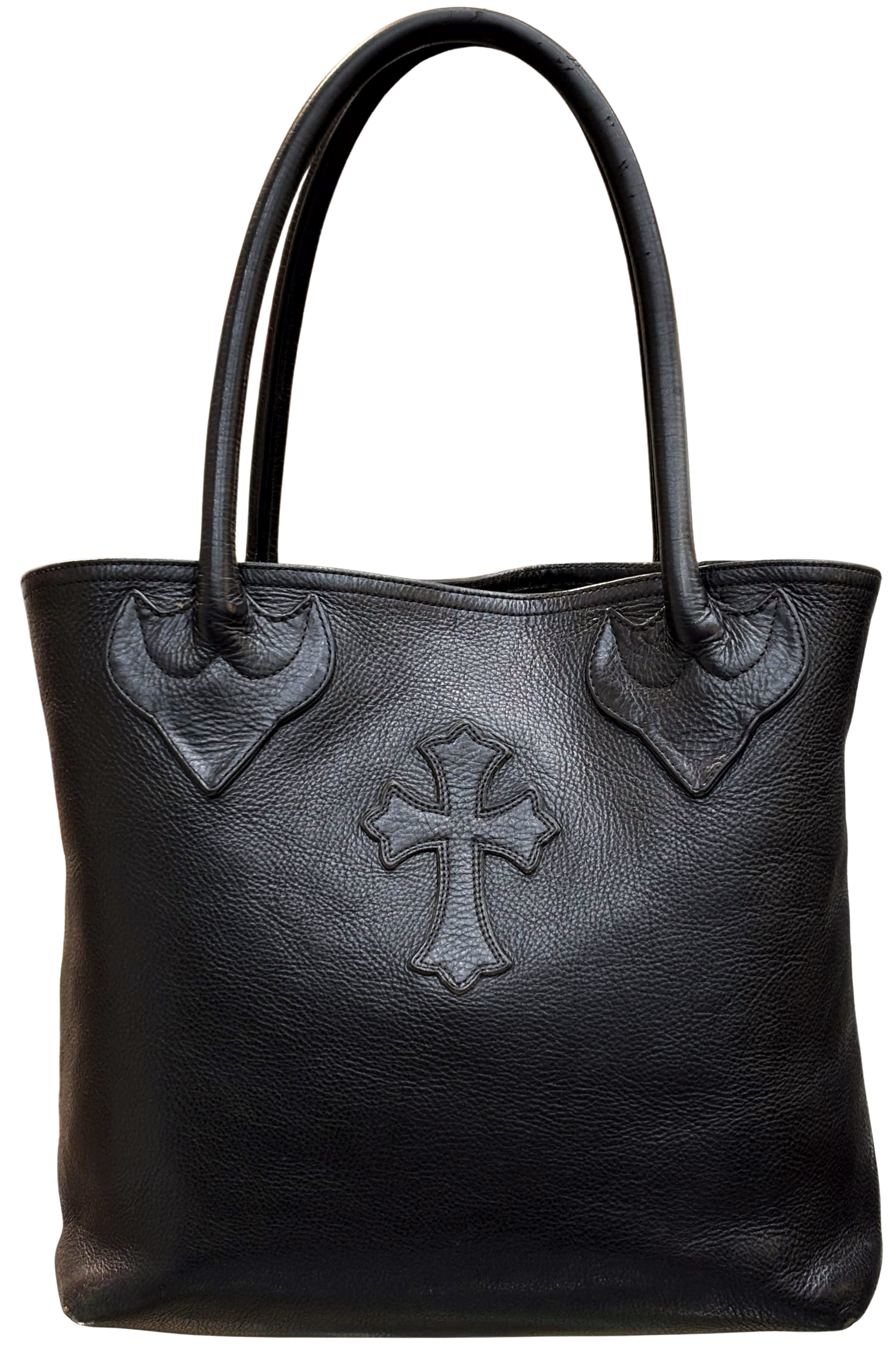 Chrome Hearts FS Vintage Tote Bag with Leather Cross Patch Black (Like New)