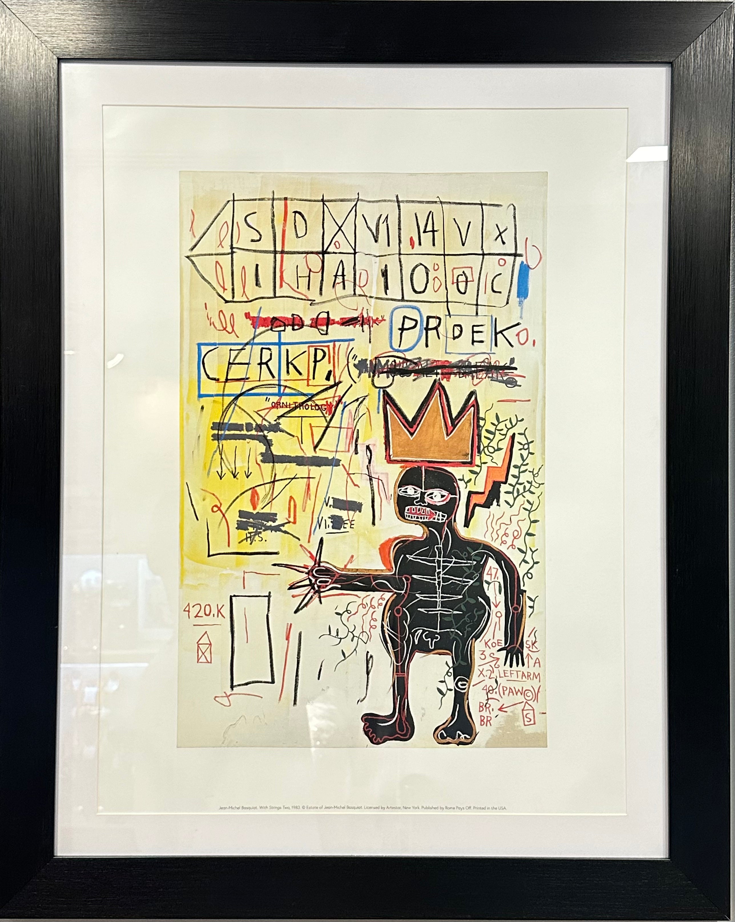 Jean-Michel Basquiat: The Second String With Strings (FRAMED)