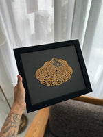 Load image into Gallery viewer, Yayoi Kusama Dancing Pumpkin yellow &amp; black postcard (Framed)
