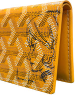 Load image into Gallery viewer, Goyard Saint Pierre Card Holder Yellow “Doodled” By Lauren Tsai
