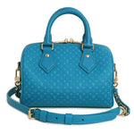 Load image into Gallery viewer, Louis Vuitton Nanogram Speedy Bandoulière 20 2WAY Handbag Turqoise (Pre-loved)
