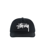 Load image into Gallery viewer, Stussy Mid-Depth Big Stock Snapback Black
