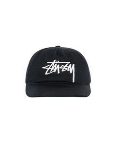 Stussy Mid-Depth Big Stock Snapback Black