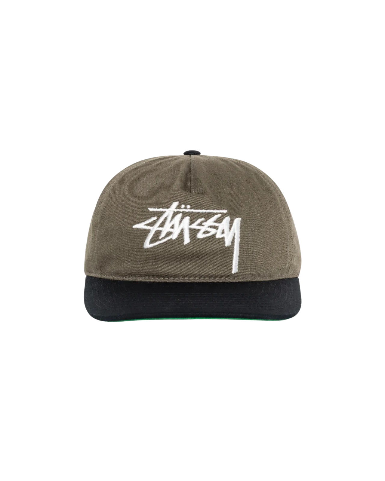 Stussy Mid-Depth Big Stock Snapback Olive