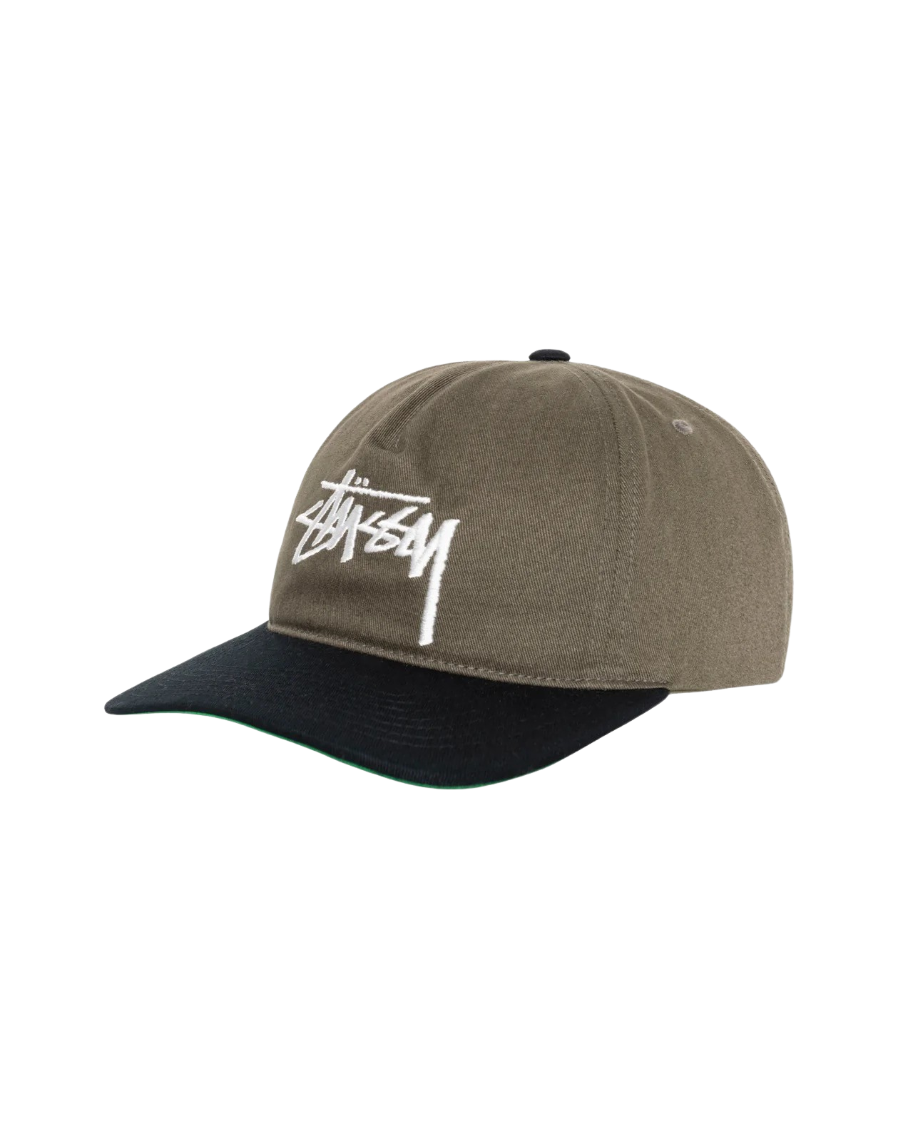 Stussy Mid-Depth Big Stock Snapback Olive