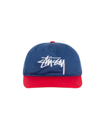 Load image into Gallery viewer, Stussy Mid-Depth Big Stock Snapback Navy
