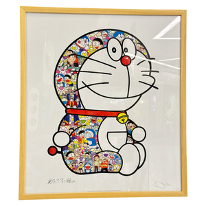 Takashi Murakami Sitting Doraemon Its hard every day, Nobita-kun Print (Signed, Edition of 300) FRAMED