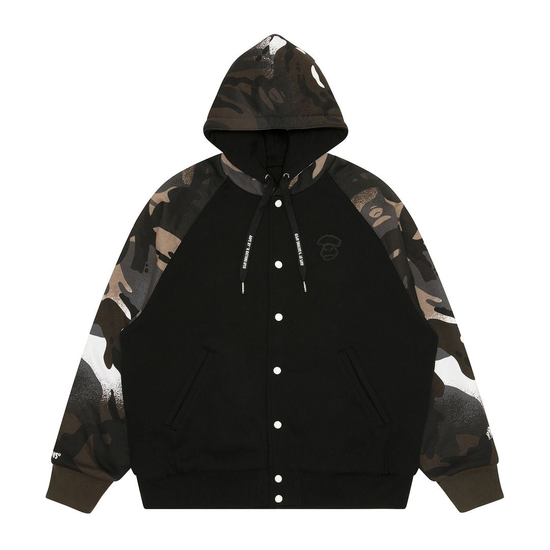 AAPE REVERSIBLE BUTTON HOODIE AAPSWMA395XXL