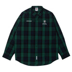 Load image into Gallery viewer, AAPE NOW CHECK LONG SLEEVE SHIRTS GREEN
