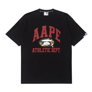 AAPE Moonface printed tee Black/Red