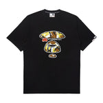 Load image into Gallery viewer, AAPE Moonface Graphic-Printed tee Black/Yellow
