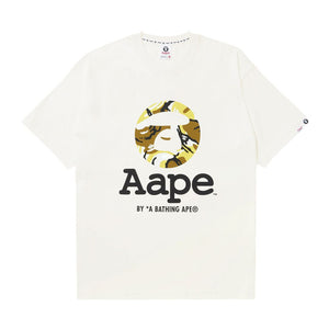 AAPE Moonface camo tee White/Yellow