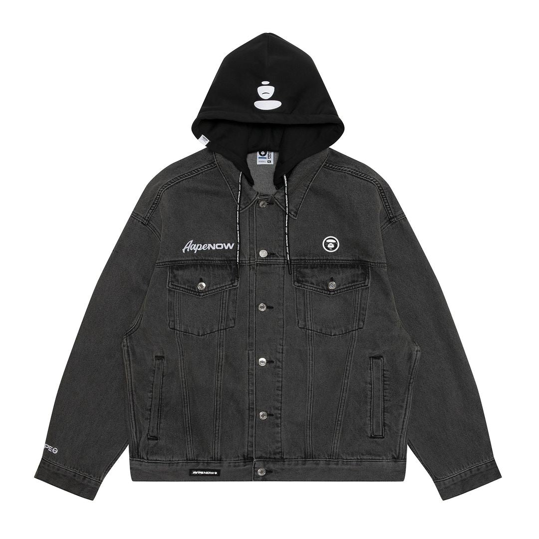 AAPE Detachable Hooded Denim Jacket SS 24