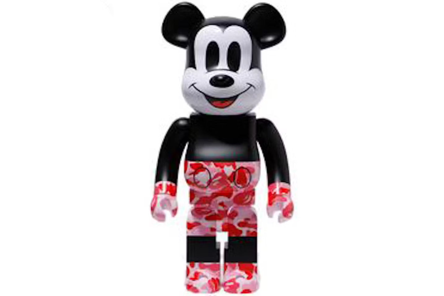 Bearbrick BAPE Mickey Mouse 1000% Black/Red Camo