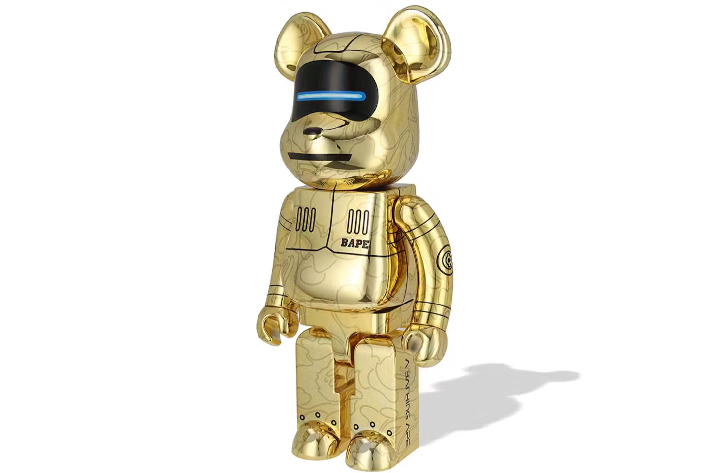 Bearbrick x BAPE x Hajime Sorayama Baby Milo 1000% Gold (no box)