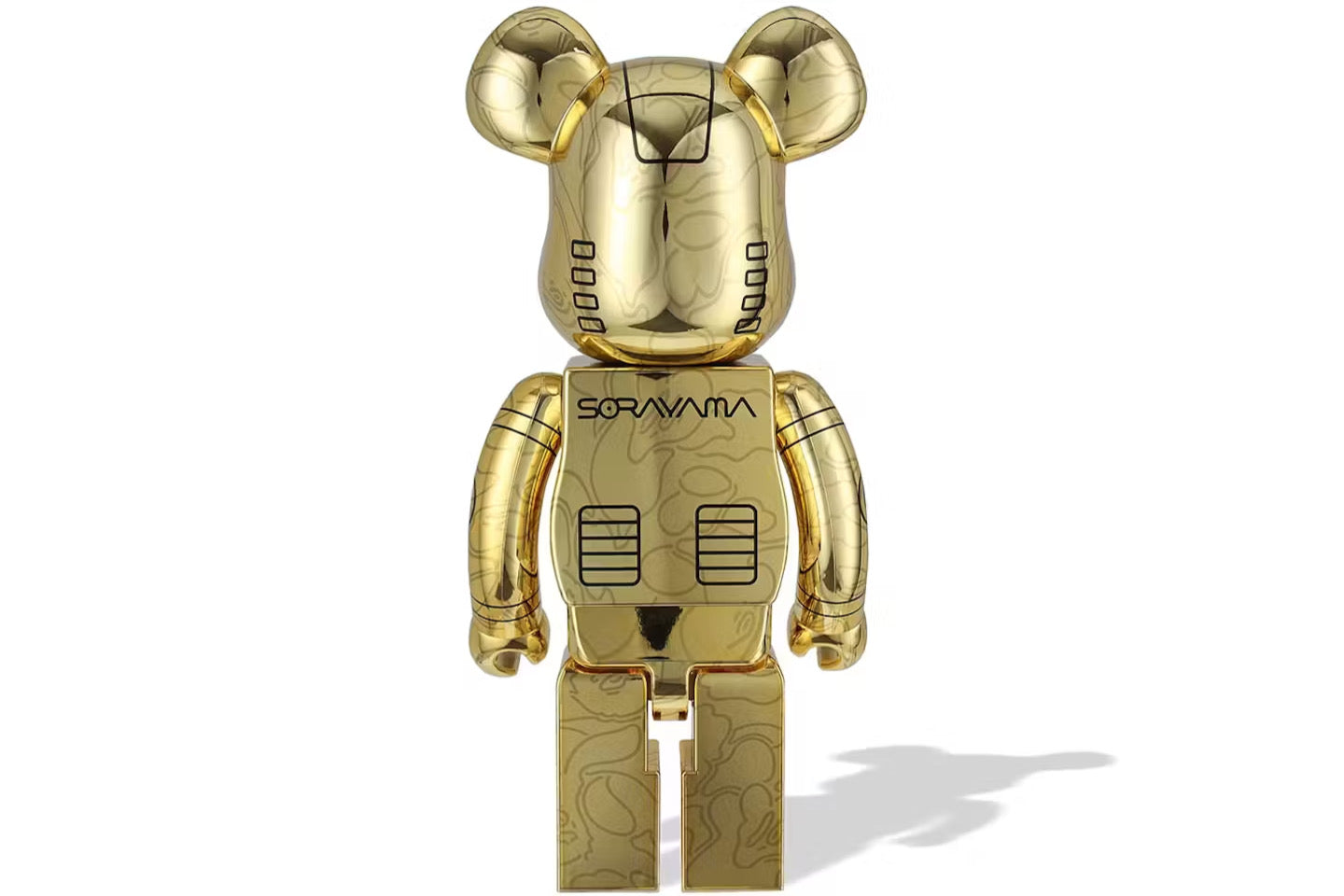 Bearbrick x BAPE x Hajime Sorayama Baby Milo 1000% Gold (no box)