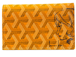Load image into Gallery viewer, Goyard Saint Pierre Card Holder Yellow “Doodled” By Lauren Tsai
