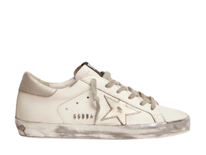 Golden Goose Super-Star White Silver Sparkle