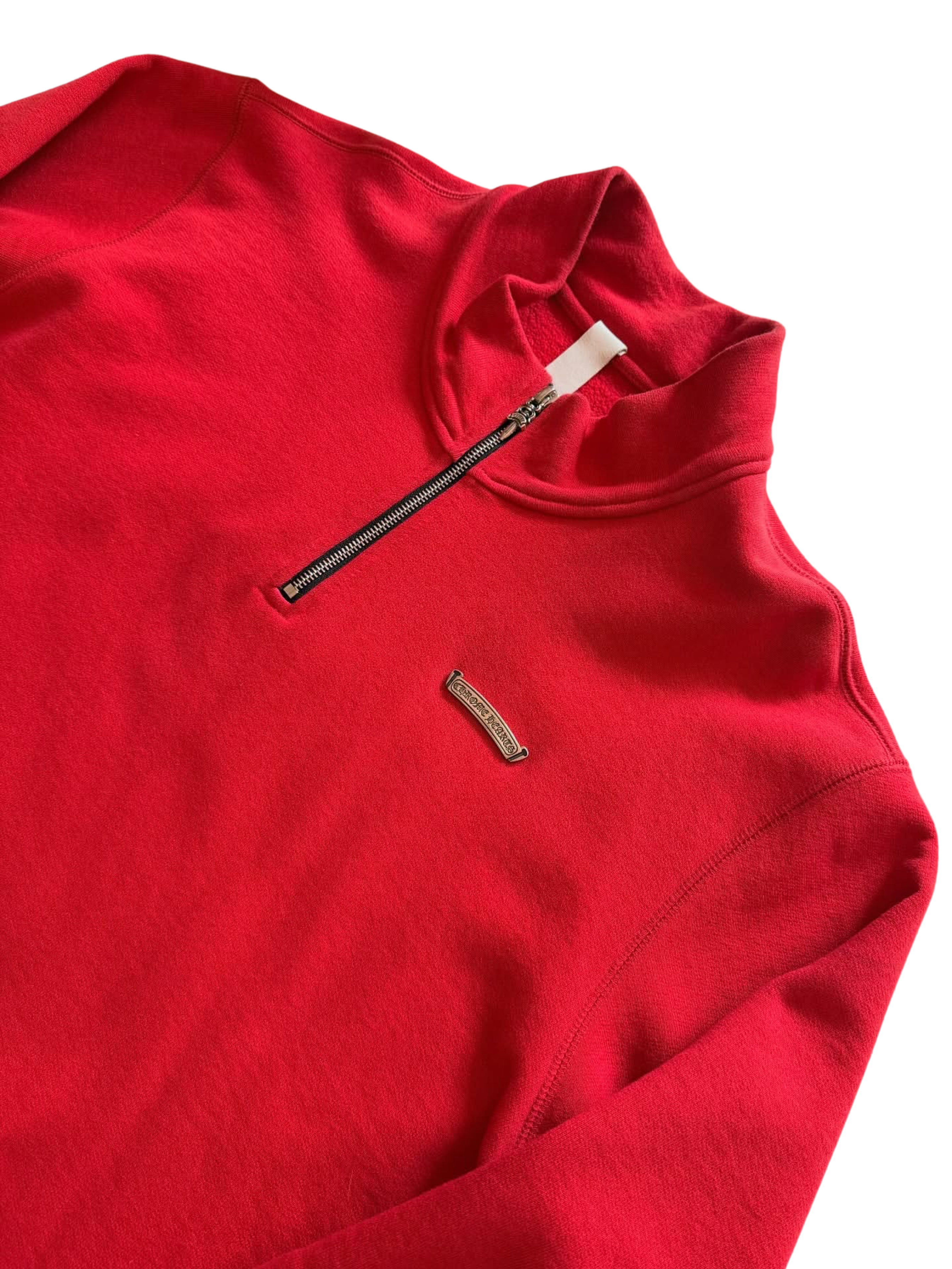 Chrome Hearts Triple Cross Hollywood Quarter Zip Pullover Red (Like New)