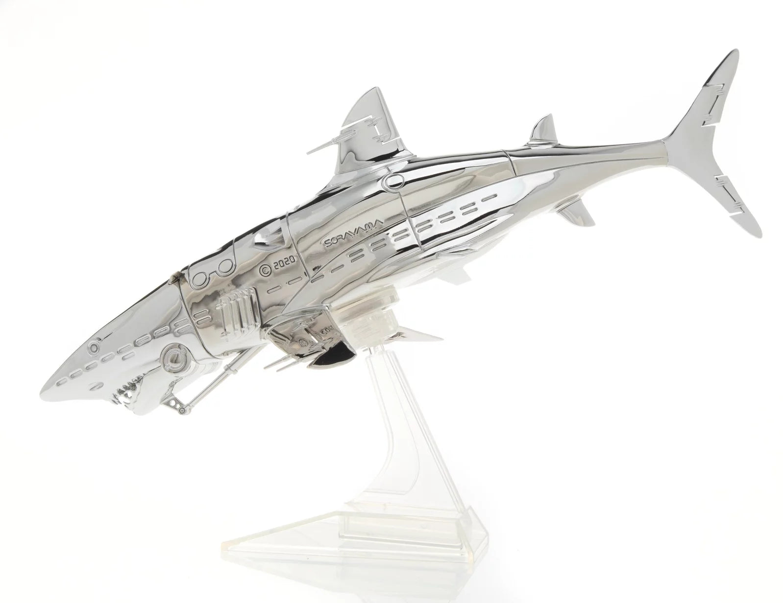 Hajime Sorayama Shark 1/10 Scale Vinyl Figure Silver