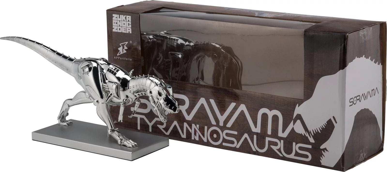 Hajime Sorayama T-Rex Cyborg Dinosaur Figure Silver