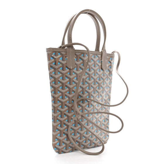 GOYARD Poitiers Claire Voie Tote Grege Turquoise