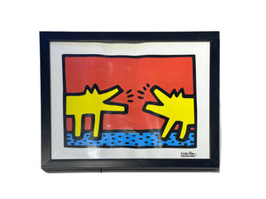 Keith Haring Dog Bart Art Framed