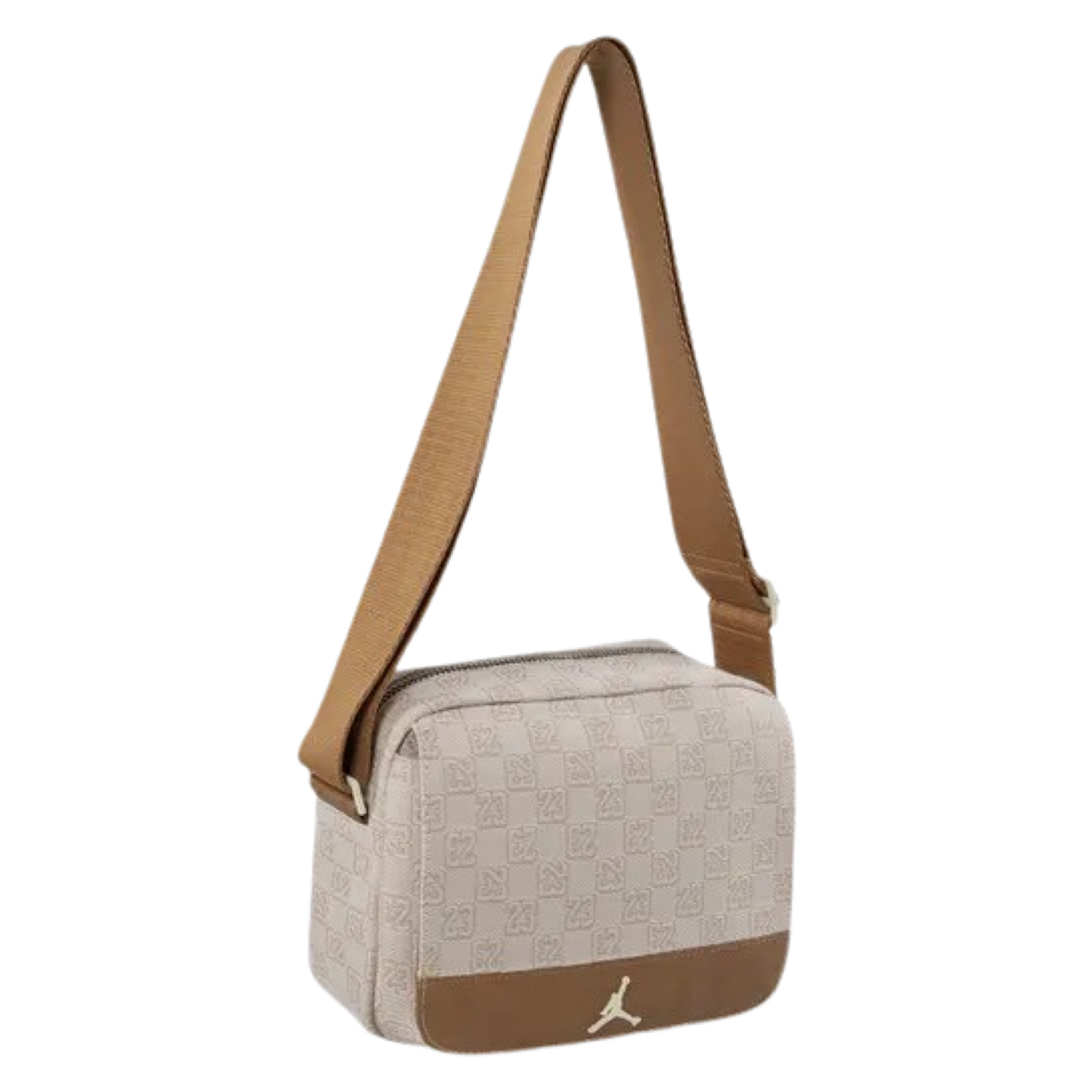 AIR JORDAN Monogram Mini Messenger Crossbody Bag 'Coconut Milk