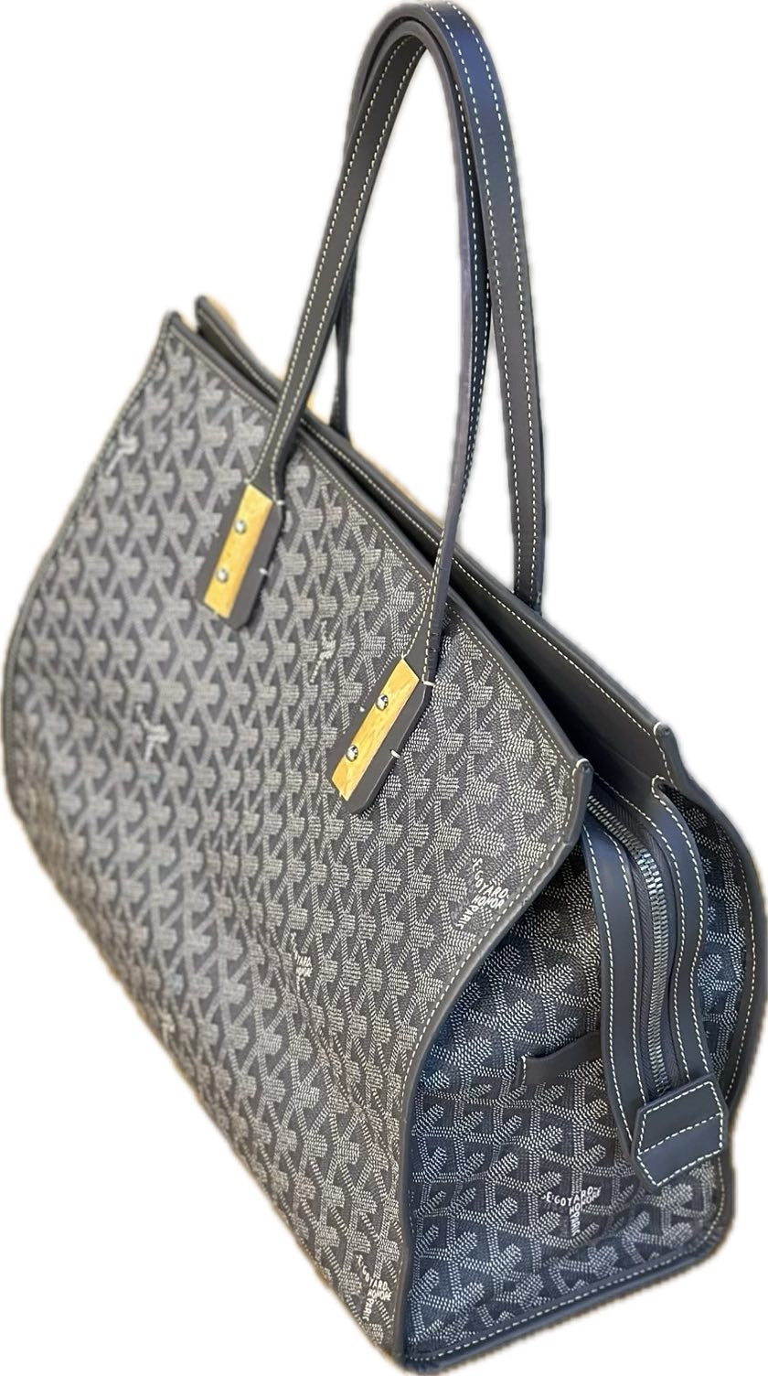 Goyard Marquises Tote Goyardine Grey (Pre-Owned) Actual Photo