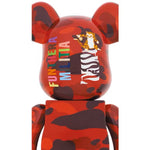 Load image into Gallery viewer, Bearbrick x BAPE Camo Tiger 1000% Red
