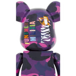 Load image into Gallery viewer, Bearbrick x BAPE Camo Tiger 1000% Purple
