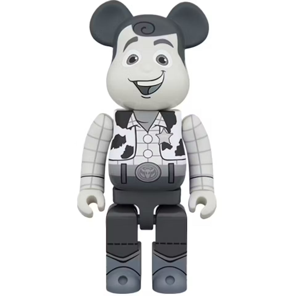 Bearbrick x Disney Woody 1000% B&W Ver.