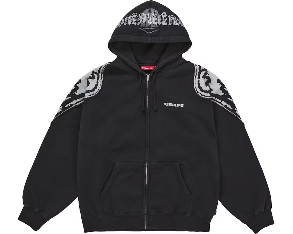 Supreme Wings Zip Up Hooded Sweatshirt (FW25) Black Supreme Wings Zip Up Hooded Sweatshirt (FW25) Black