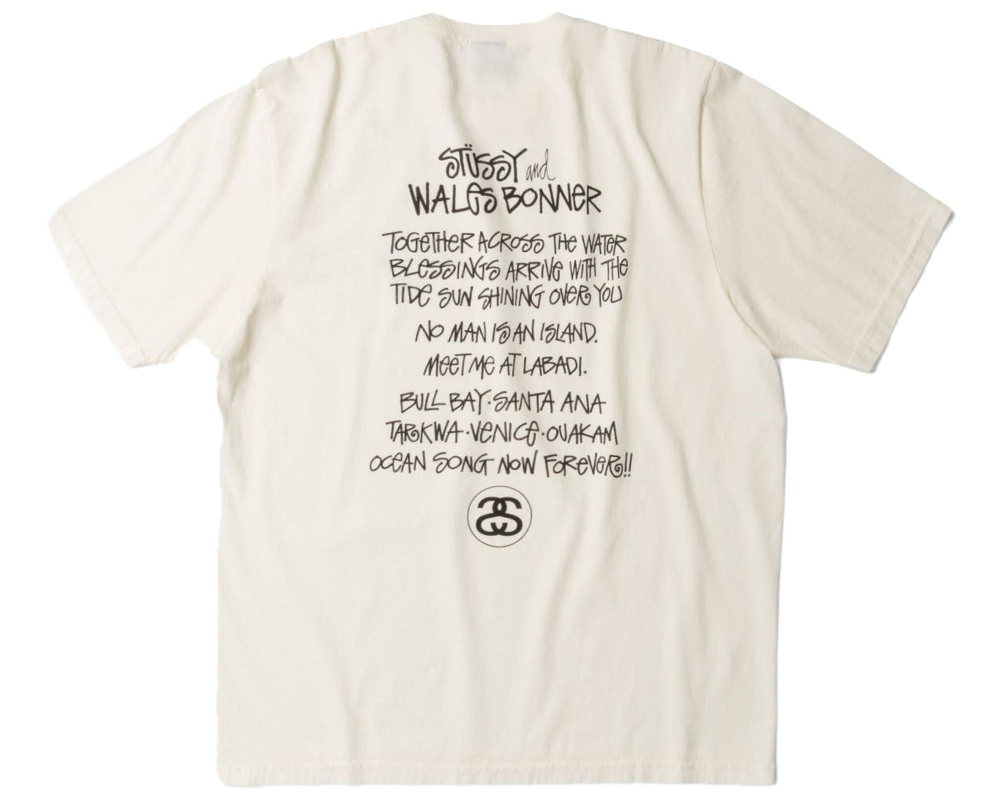 Stussy Wales Bonner Ocean Song Tee Ivory – shoegamemanila