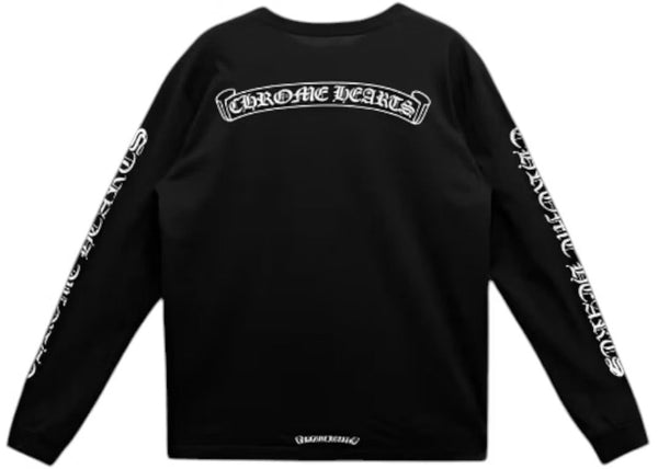 Chrome Hearts Scroll Logo L/S Pocket T-shirt Black – shoegamemanila