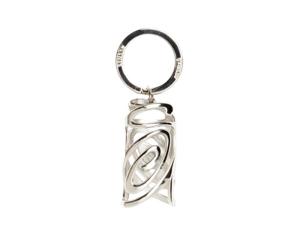Stussy Lighter Holster Keychain Silver